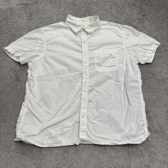 American Eagle Outfitters Other - American Eagle Outfitters Button Down Shirt Mens Large White Short Sleeve Cotton